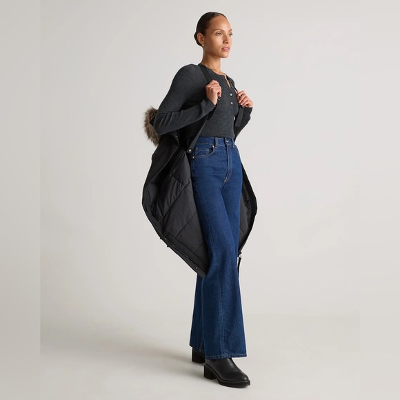 Quince Responsible Down Hooded Long Parka Size Medium - Picture 6 of 16